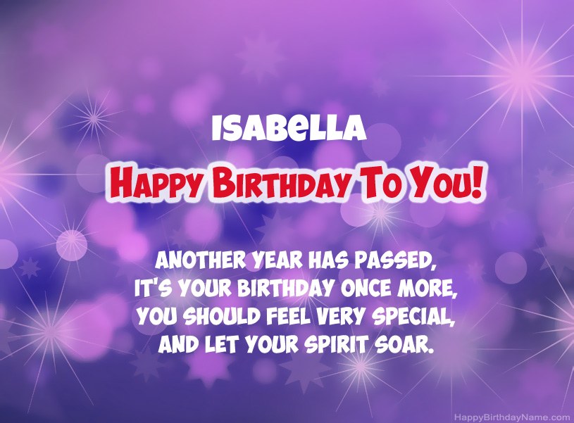 Beautiful pictures for Happy Birthday of Isabella Beautiful pictures for Happy Birthday of Isabella