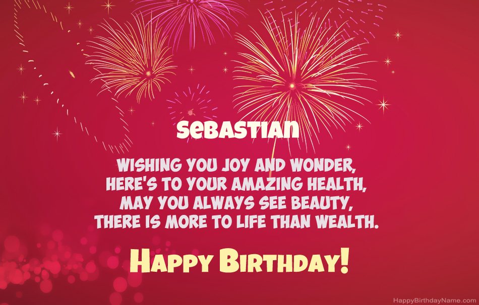 Happy Birthday Sebastian, beautiful poems Happy Birthday Sebastian, beautiful poems
