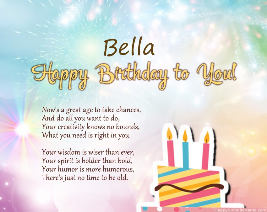 Happy Birthday Bella in verse Happy Birthday Bella in verse