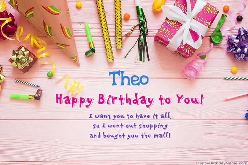 Download Happy Birthday card Theo free Download Happy Birthday card Theo free