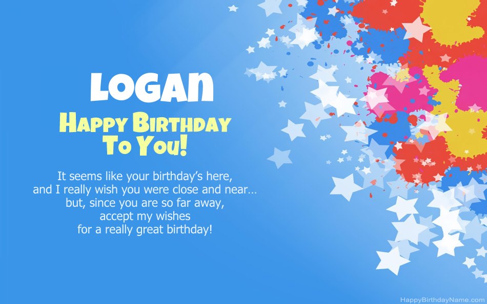 Congratulations on the birthday of Logan