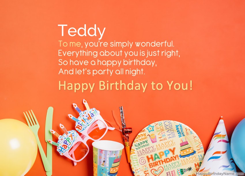 Happy Birthday cards for Teddy