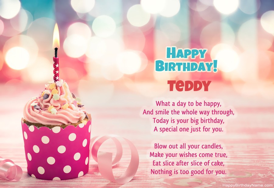 Download Happy Birthday card Teddy free