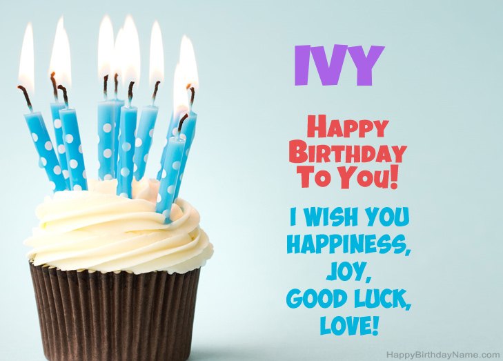 Congratulations for Happy Birthday of Ivy