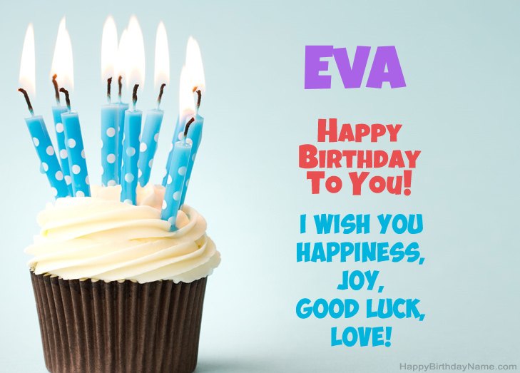 Congratulations for Happy Birthday of Eva
