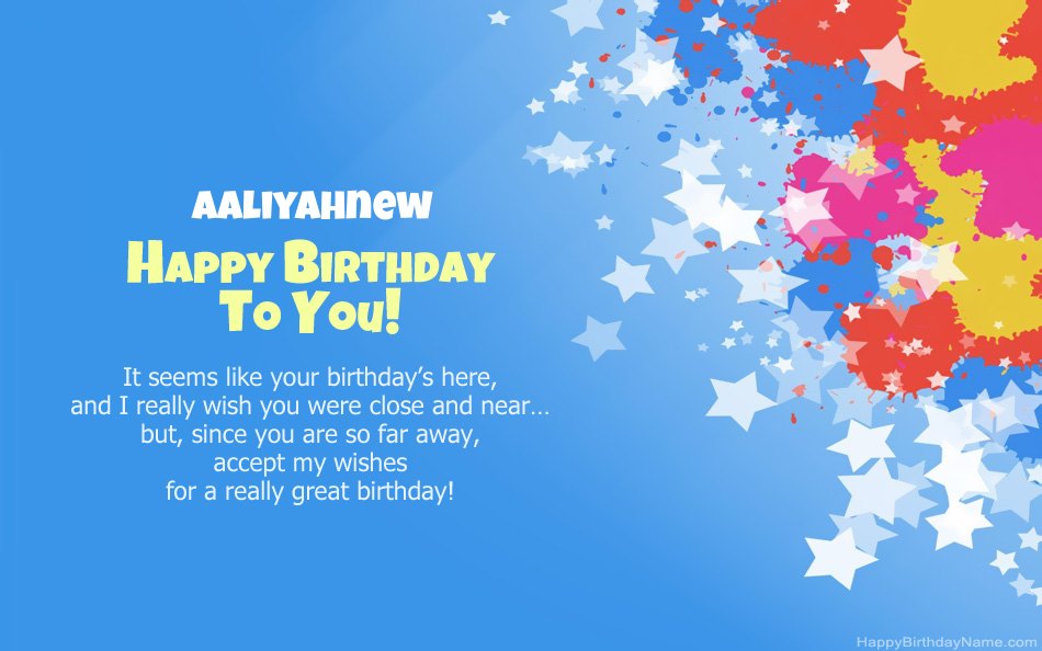 Congratulations on the birthday of Aaliyahnew