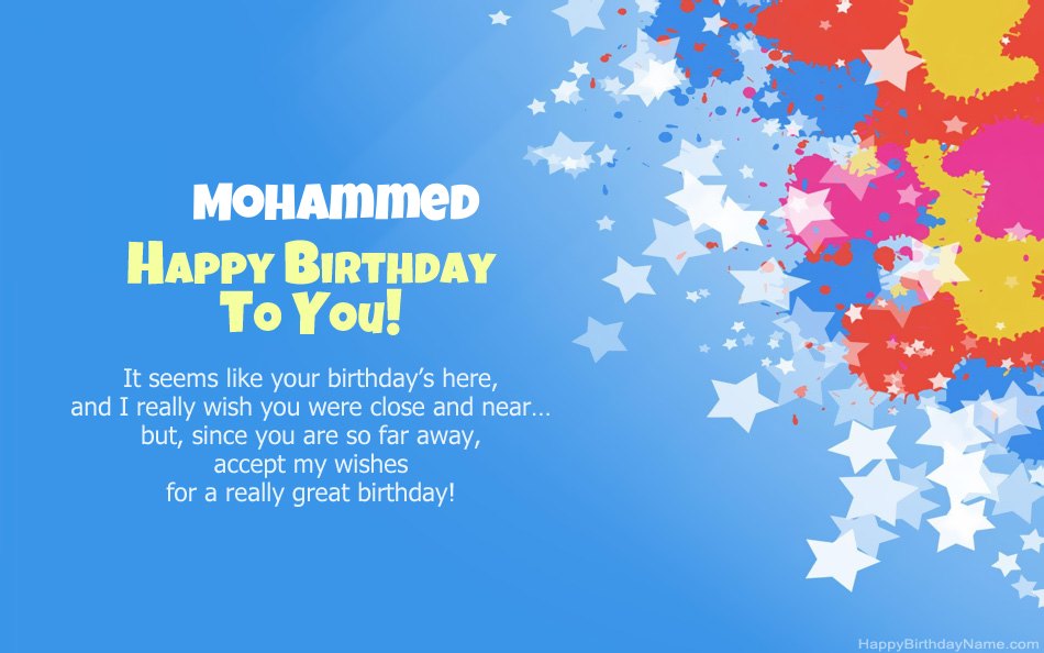 Congratulations on the birthday of Mohammed