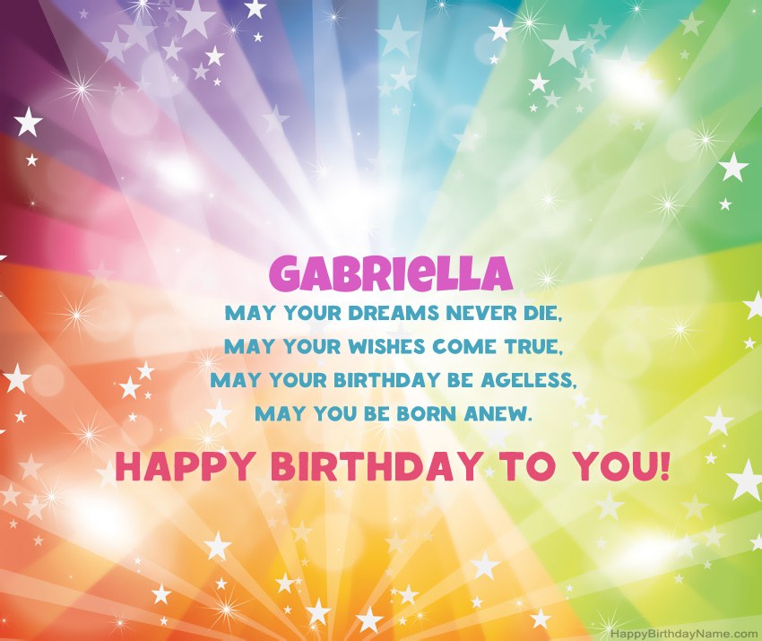 Beautiful Happy Birthday cards for Gabriella Beautiful Happy Birthday cards for Gabriella