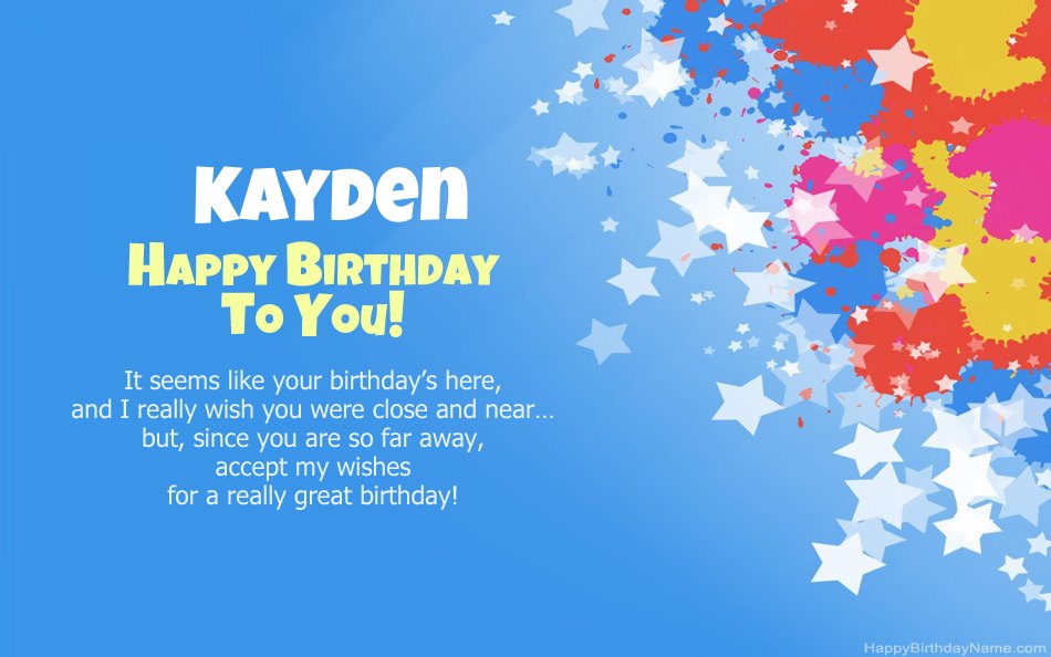 Congratulations on the birthday of Kayden Congratulations on the birthday of Kayden