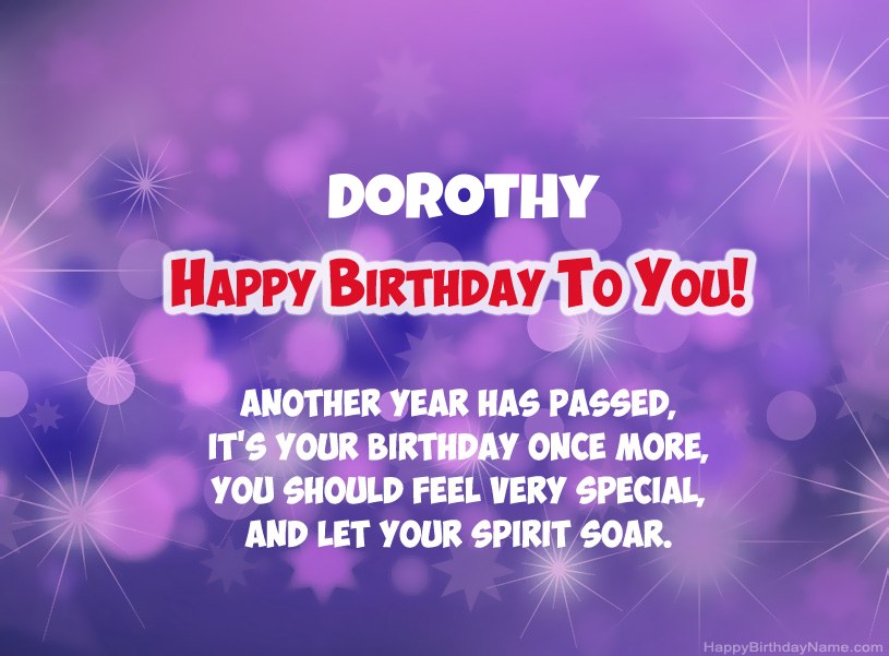Beautiful pictures for Happy Birthday of Dorothy