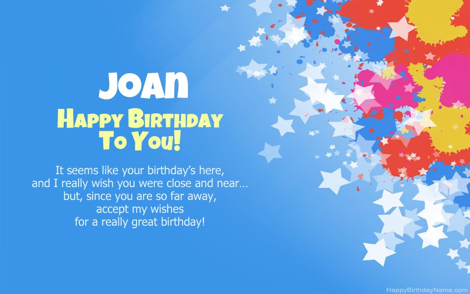 Congratulations on the birthday of Joan Congratulations on the birthday of Joan