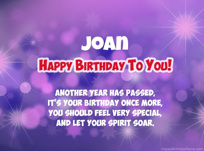Beautiful pictures for Happy Birthday of Joan Beautiful pictures for Happy Birthday of Joan