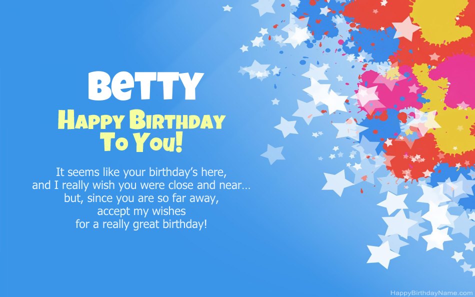 Congratulations on the birthday of Betty