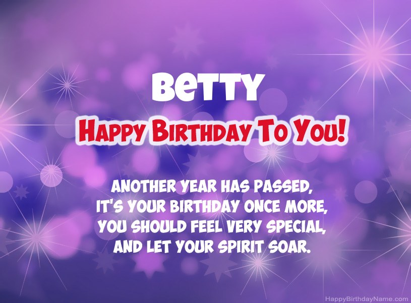 Beautiful pictures for Happy Birthday of Betty