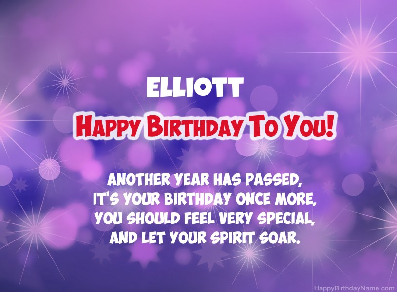 Beautiful pictures for Happy Birthday of Elliott