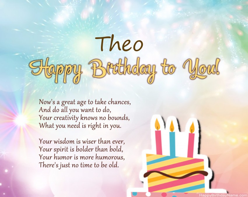 Happy Birthday Theo in verse Happy Birthday Theo in verse