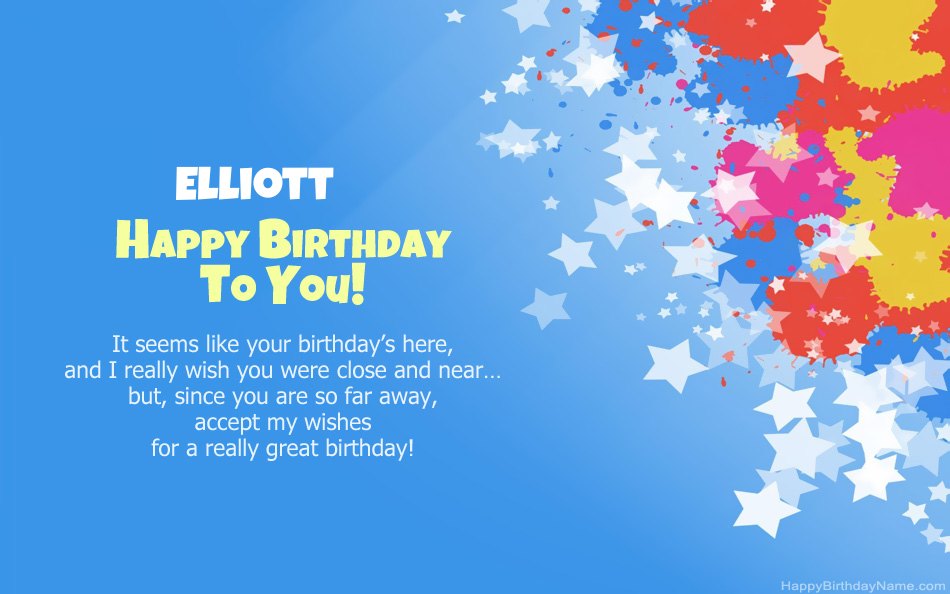 Congratulations on the birthday of Elliott 
