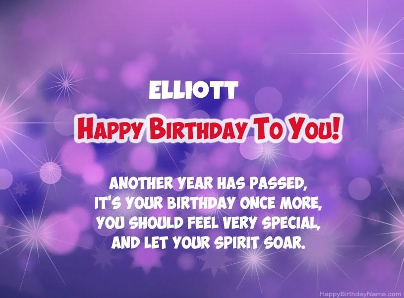 Beautiful pictures for Happy Birthday of Elliott 