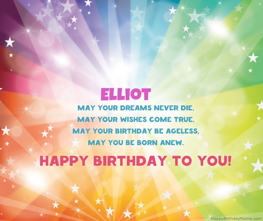 Beautiful Happy Birthday cards for Elliot 