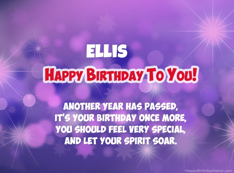 Beautiful pictures for Happy Birthday of Ellis 