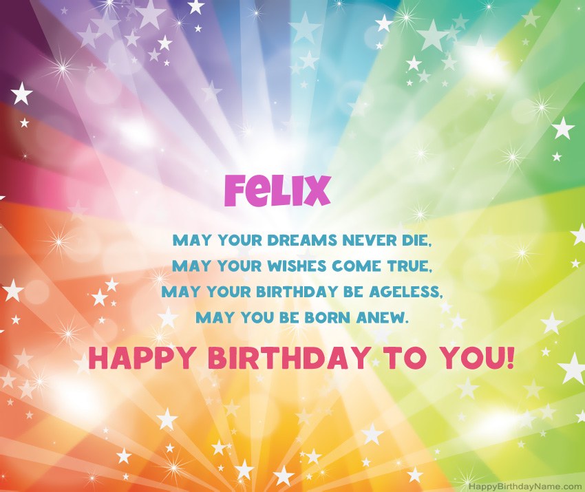 Beautiful Happy Birthday cards for Felix 