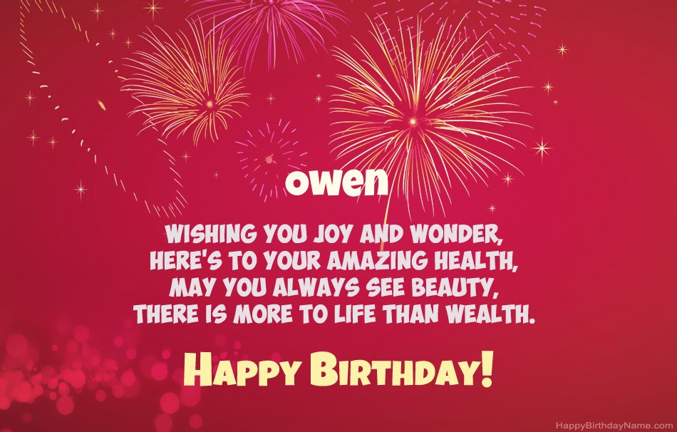 Happy Birthday Owen , beautiful poems Happy Birthday Owen , beautiful poems