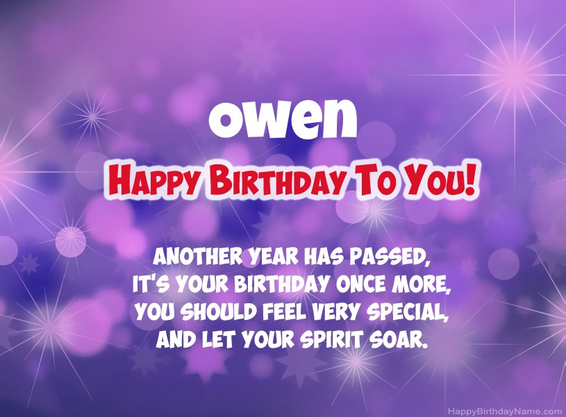 Beautiful pictures for Happy Birthday of Owen Beautiful pictures for Happy Birthday of Owen