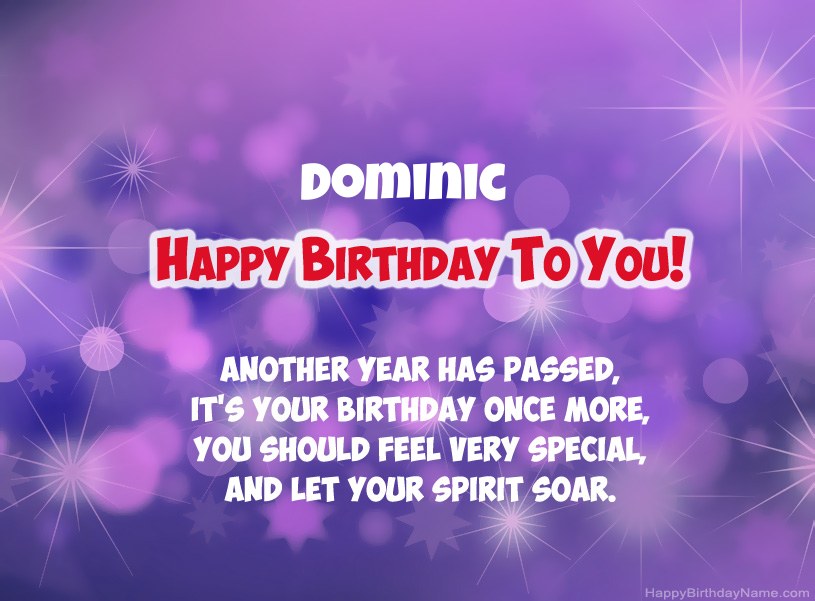 Beautiful pictures for Happy Birthday of Dominic Beautiful pictures for Happy Birthday of Dominic