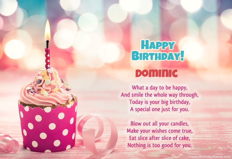 Download Happy Birthday card Dominic free Download Happy Birthday card Dominic free