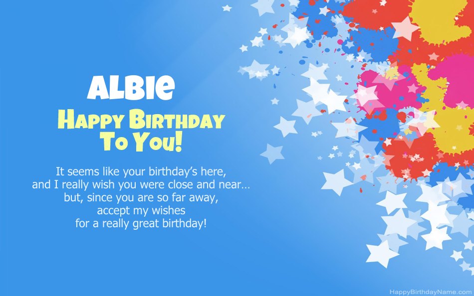 Congratulations on the birthday of Albie Congratulations on the birthday of Albie