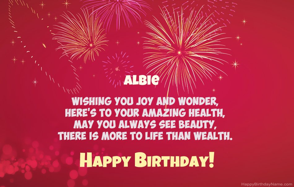 Happy Birthday Albie , beautiful poems Happy Birthday Albie , beautiful poems