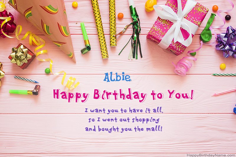 Download Happy Birthday card Albie free Download Happy Birthday card Albie free