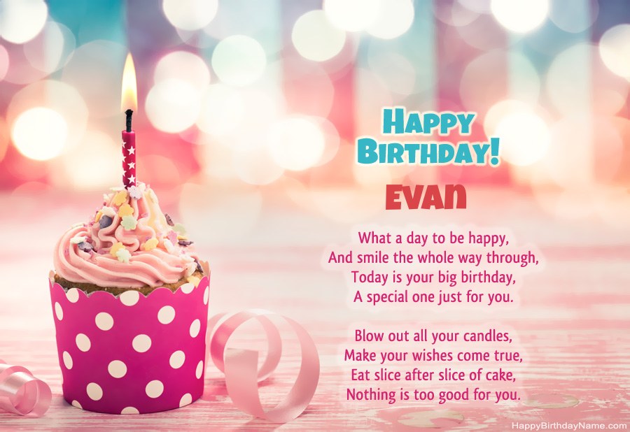Download Happy Birthday card Evan free Download Happy Birthday card Evan free
