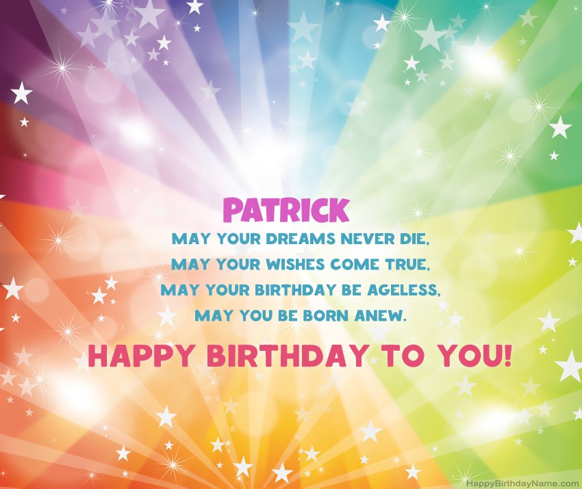 Beautiful Happy Birthday cards for Patrick Beautiful Happy Birthday cards for Patrick