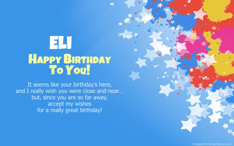 Congratulations on the birthday of Eli Congratulations on the birthday of Eli