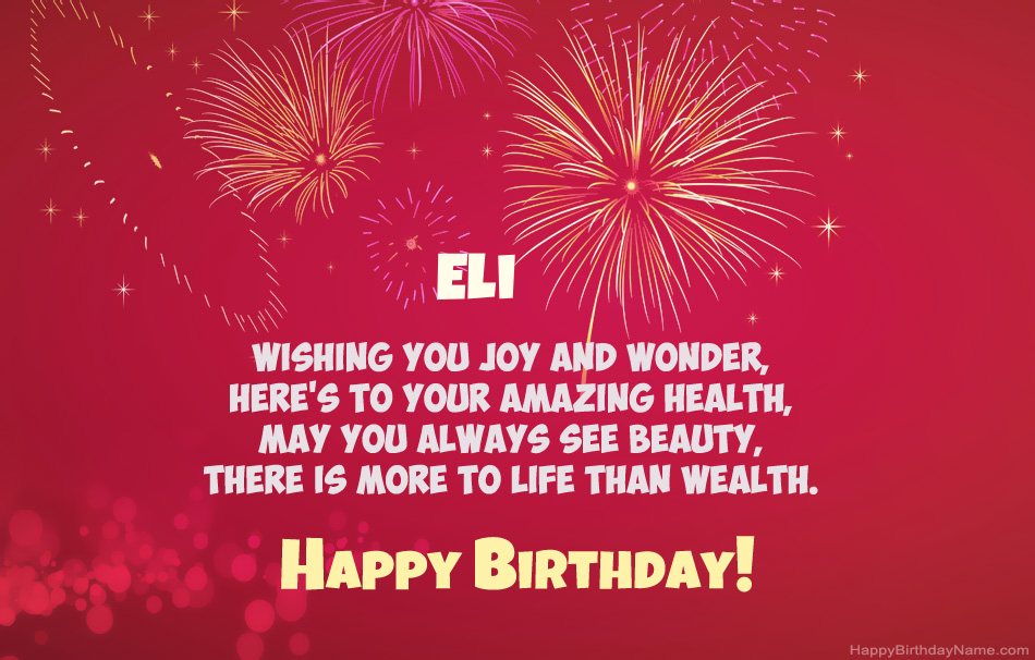 Happy Birthday Eli , beautiful poems Happy Birthday Eli , beautiful poems