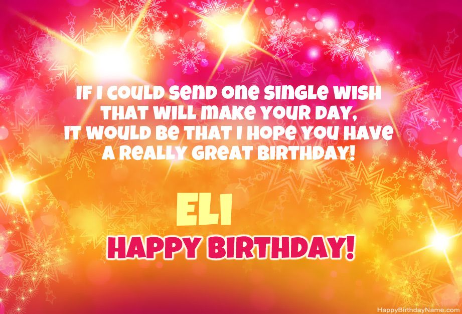 Cool congratulations for Happy Birthday of Eli Cool congratulations for Happy Birthday of Eli