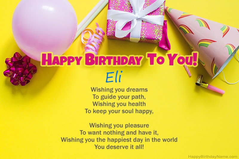 Happy Birthday Eli in prose Happy Birthday Eli in prose