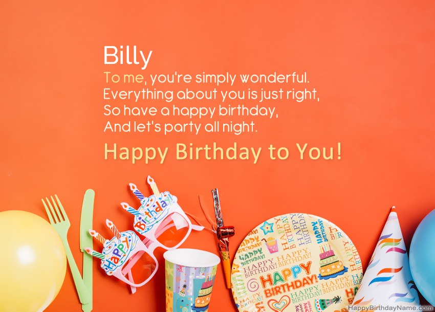 Happy Birthday cards for Billy Happy Birthday cards for Billy