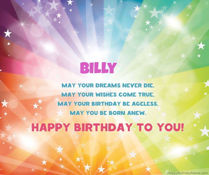 Beautiful Happy Birthday cards for Billy Beautiful Happy Birthday cards for Billy