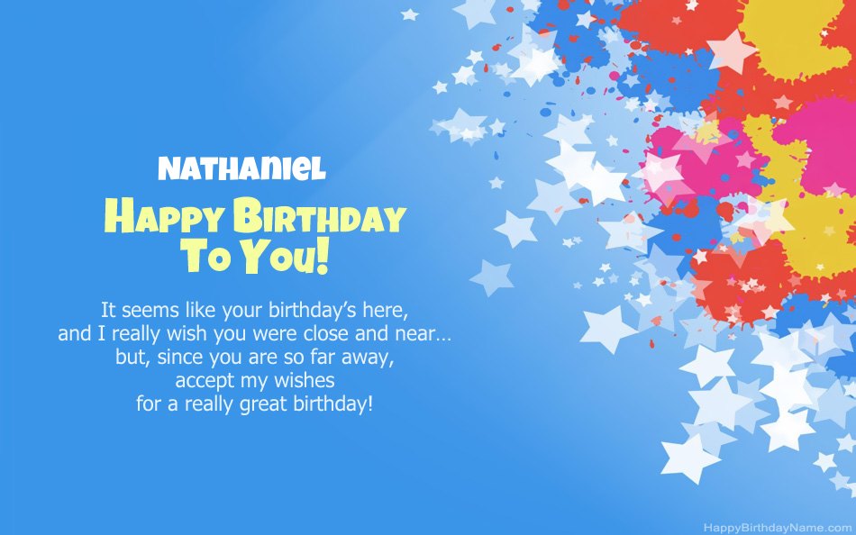 Congratulations on the birthday of Nathaniel Congratulations on the birthday of Nathaniel