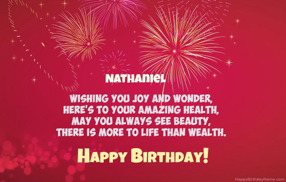 Happy Birthday Nathaniel , beautiful poems Happy Birthday Nathaniel , beautiful poems