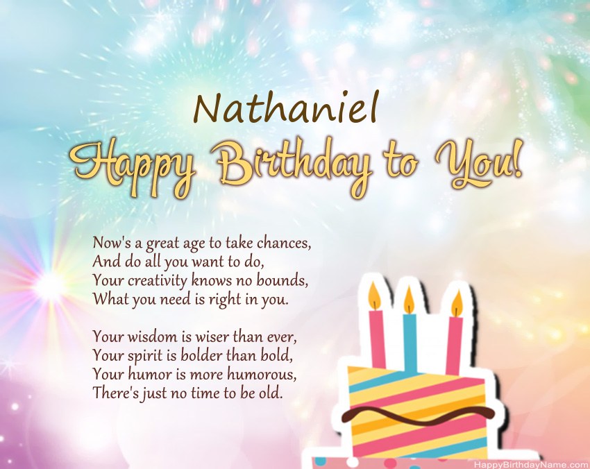 Happy Birthday Nathaniel in verse Happy Birthday Nathaniel in verse