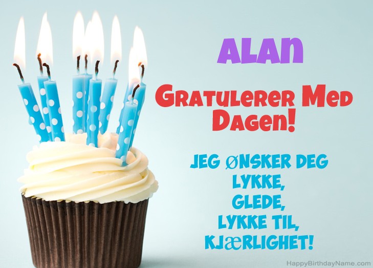 Gratulerer med fødselsdagen Alan, vakre bilder