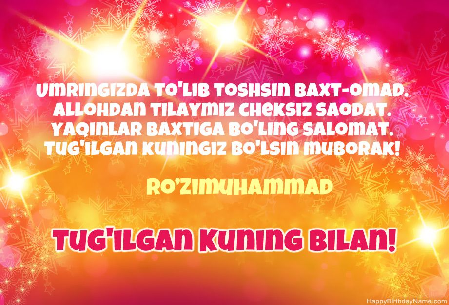 Ro’Zimuhammad tug