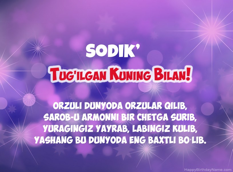 Sodik’ tug
