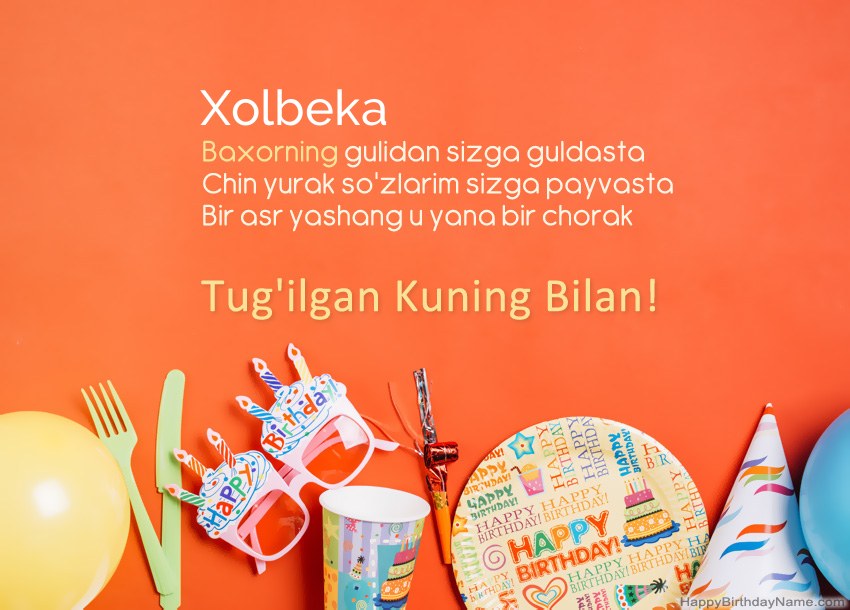 Xolbeka uchun tug
