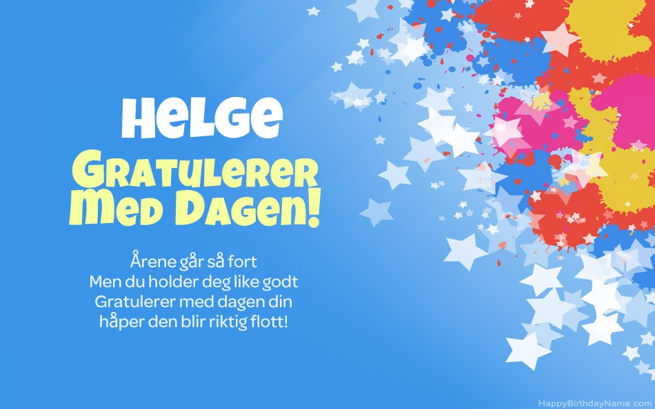 Gratulerer med Helge fødselsdag