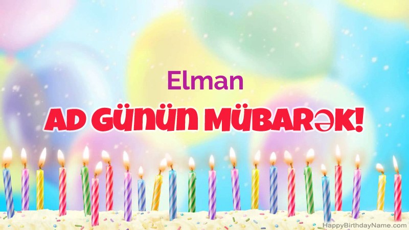 Elman üçün Funny Happy Birthday kartları Elman üçün Funny Happy Birthday kartları