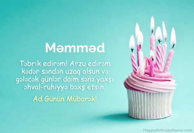 Happy Birthday Məmməd üçün şəkil yükləyin